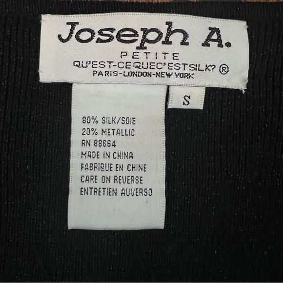 Joseph A Black Silk Bangle Sequined Cardigan Sweater S Petite VTG Y2K 90s Retro - Picture 10 of 10
